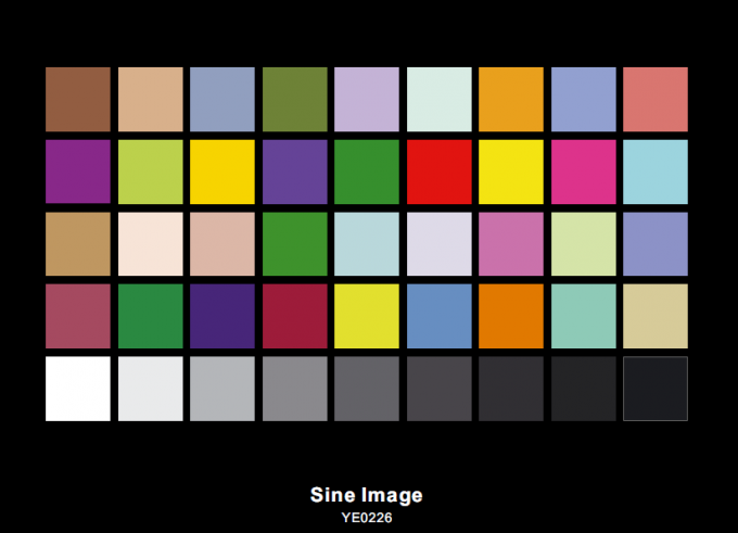 Sineimage DTV Karta testowa odwzorowania kolorów YE0226 Przezroczysty